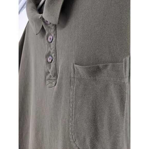 Duluth Trading Work Short Sleeve Polo Shirt Mens XLT Pique Gusset Cotton Green - Picture 4 of 8